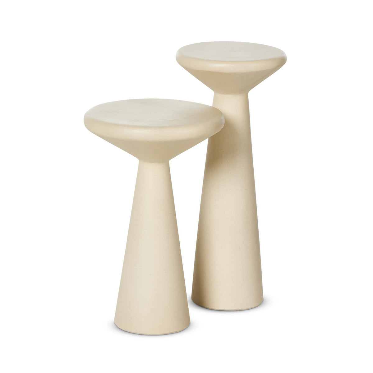 Ravine Concrete Accent Tables-Set Of 2