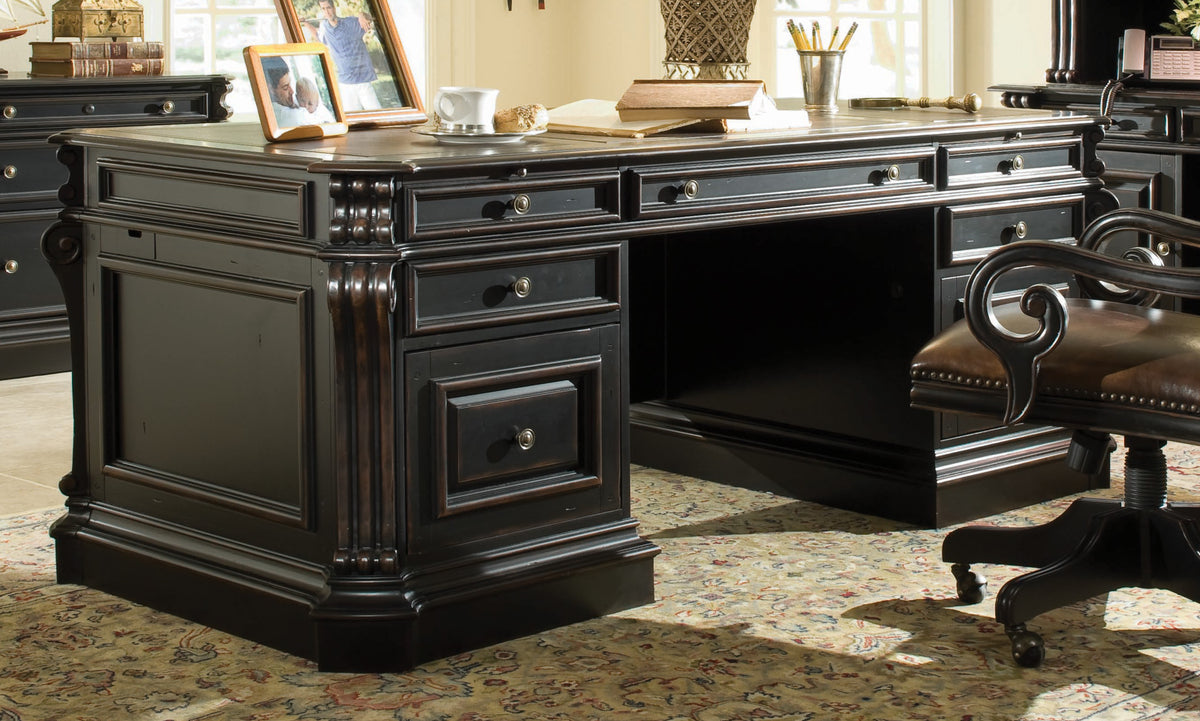 a desk with a picture frame on top