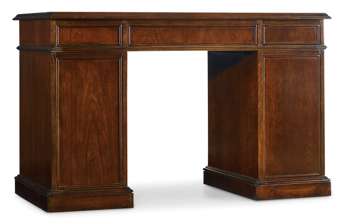 a wooden desk with a white background