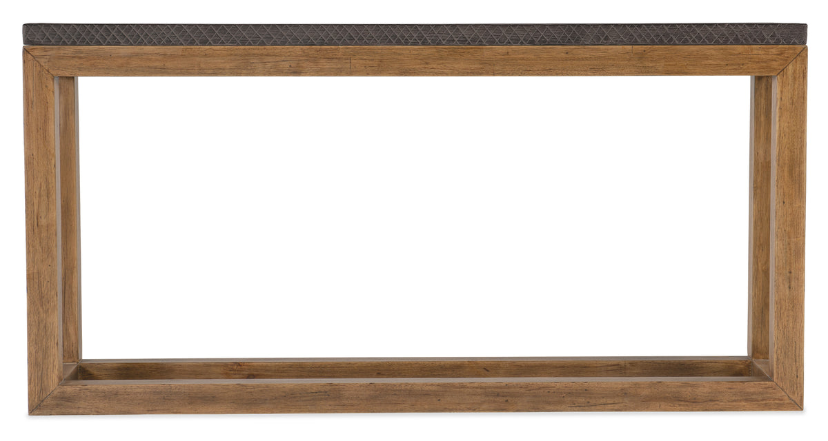 a wooden frame with a white background