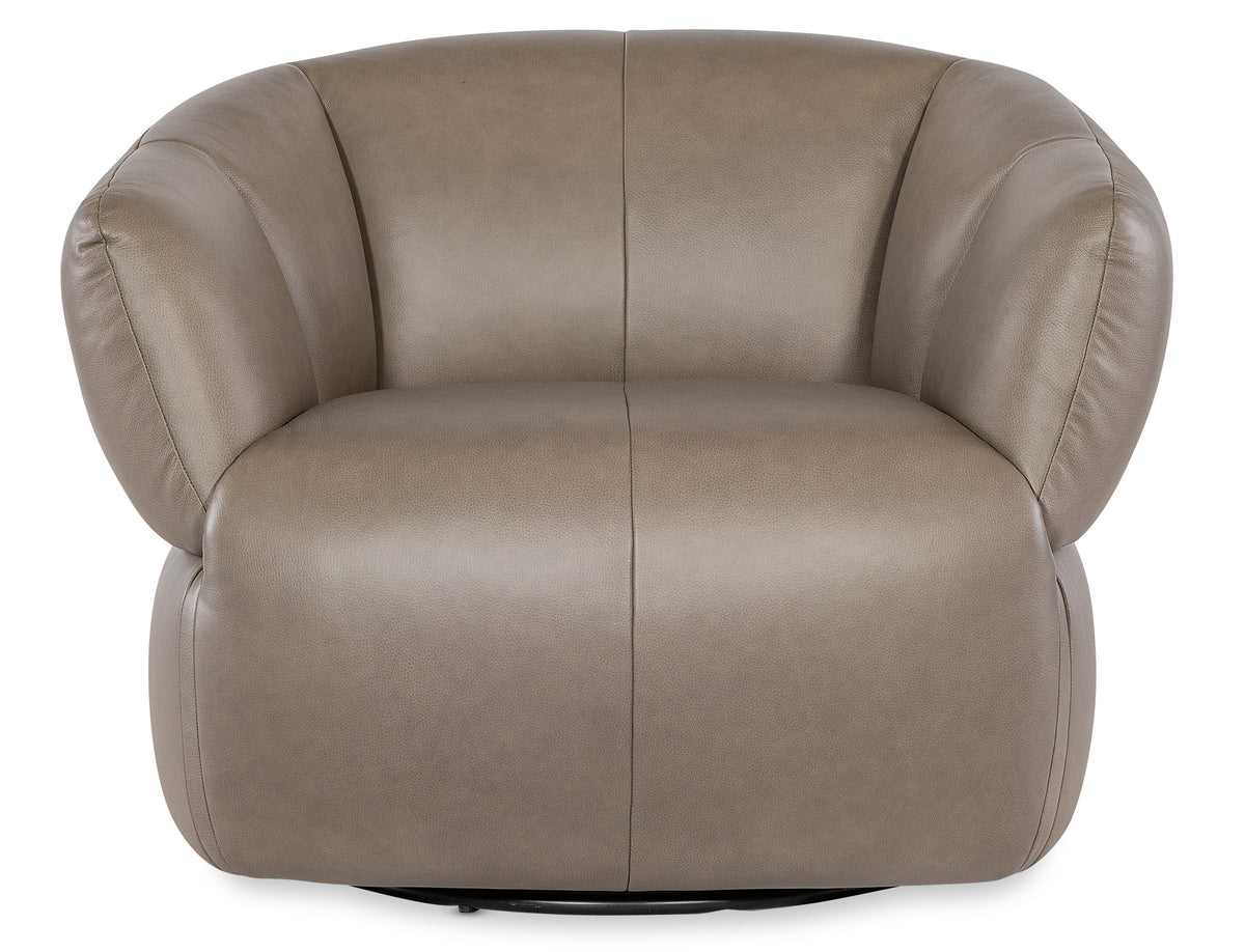 a brown leather chair with a white background