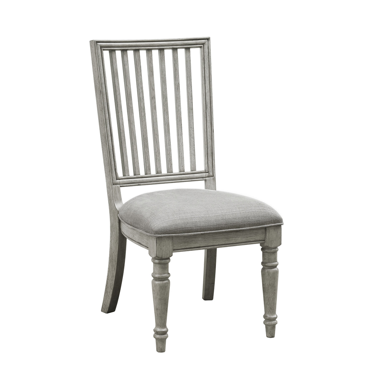a grey chair with a cushion