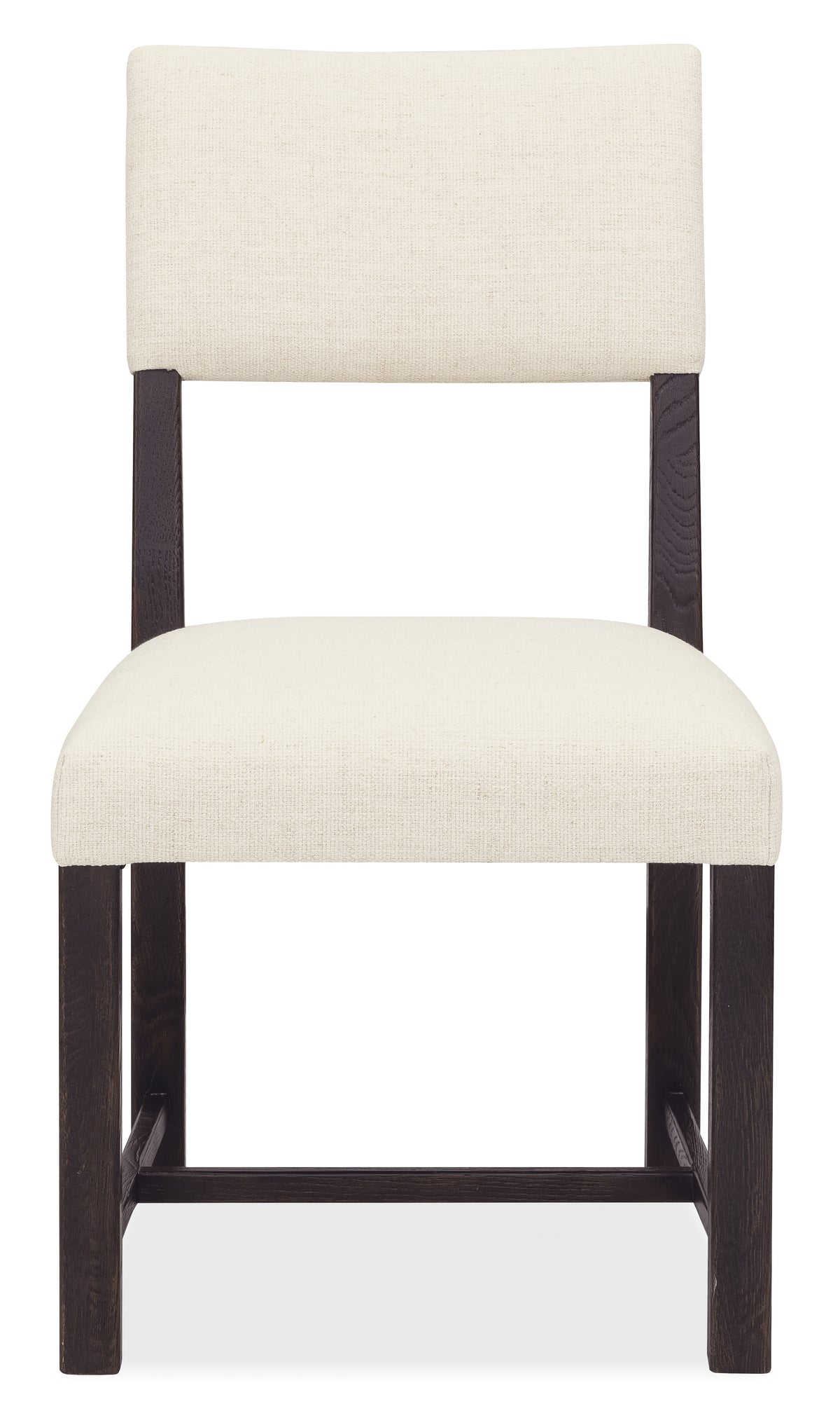 a white chair with black legs
