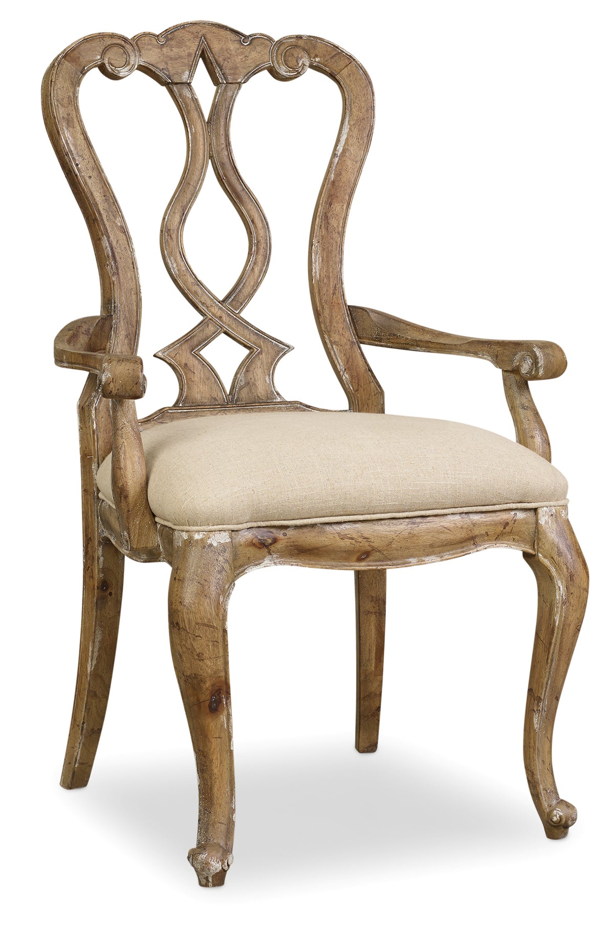 a wooden chair with a cushion
