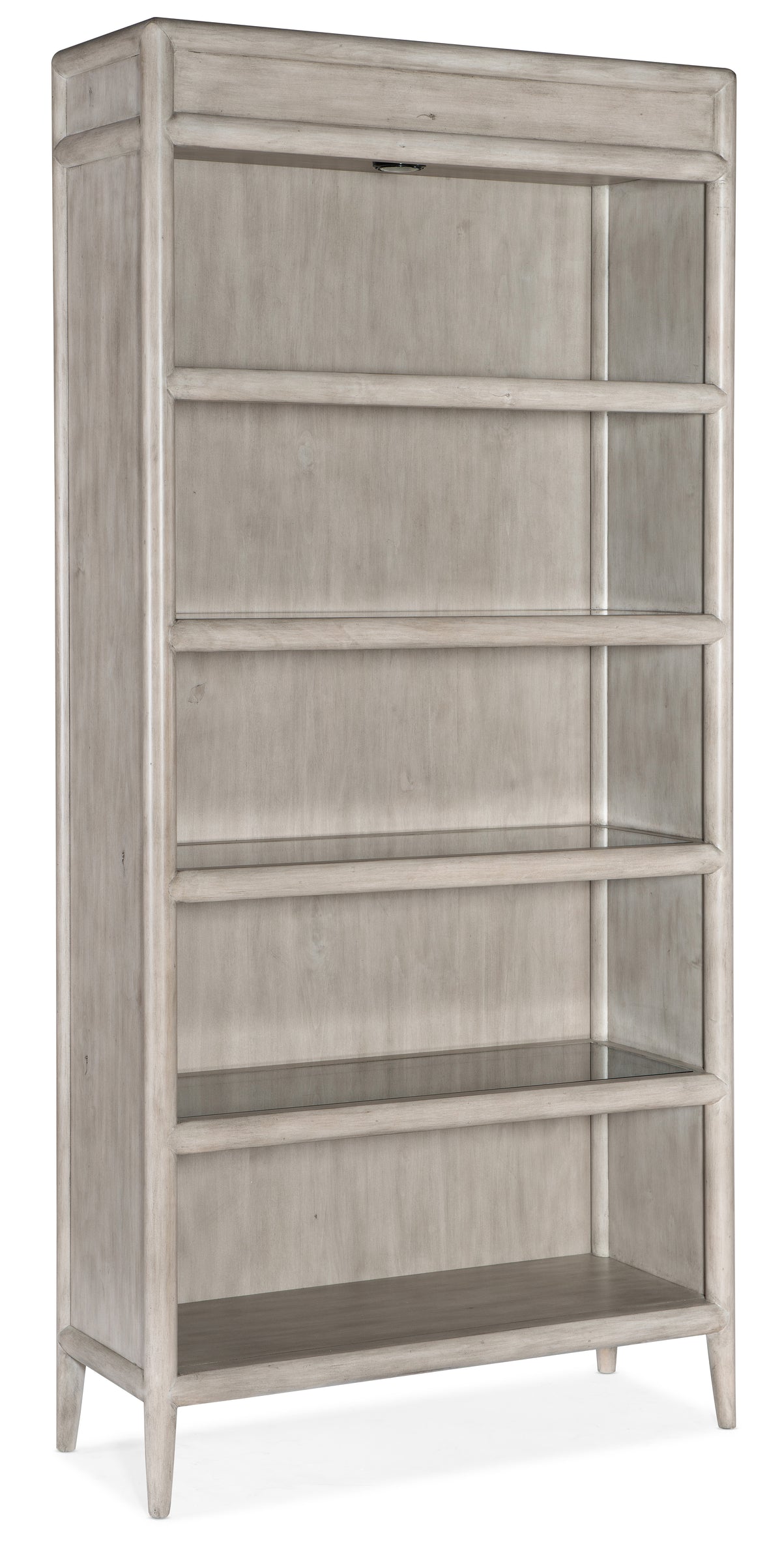 a white bookcase with shelves