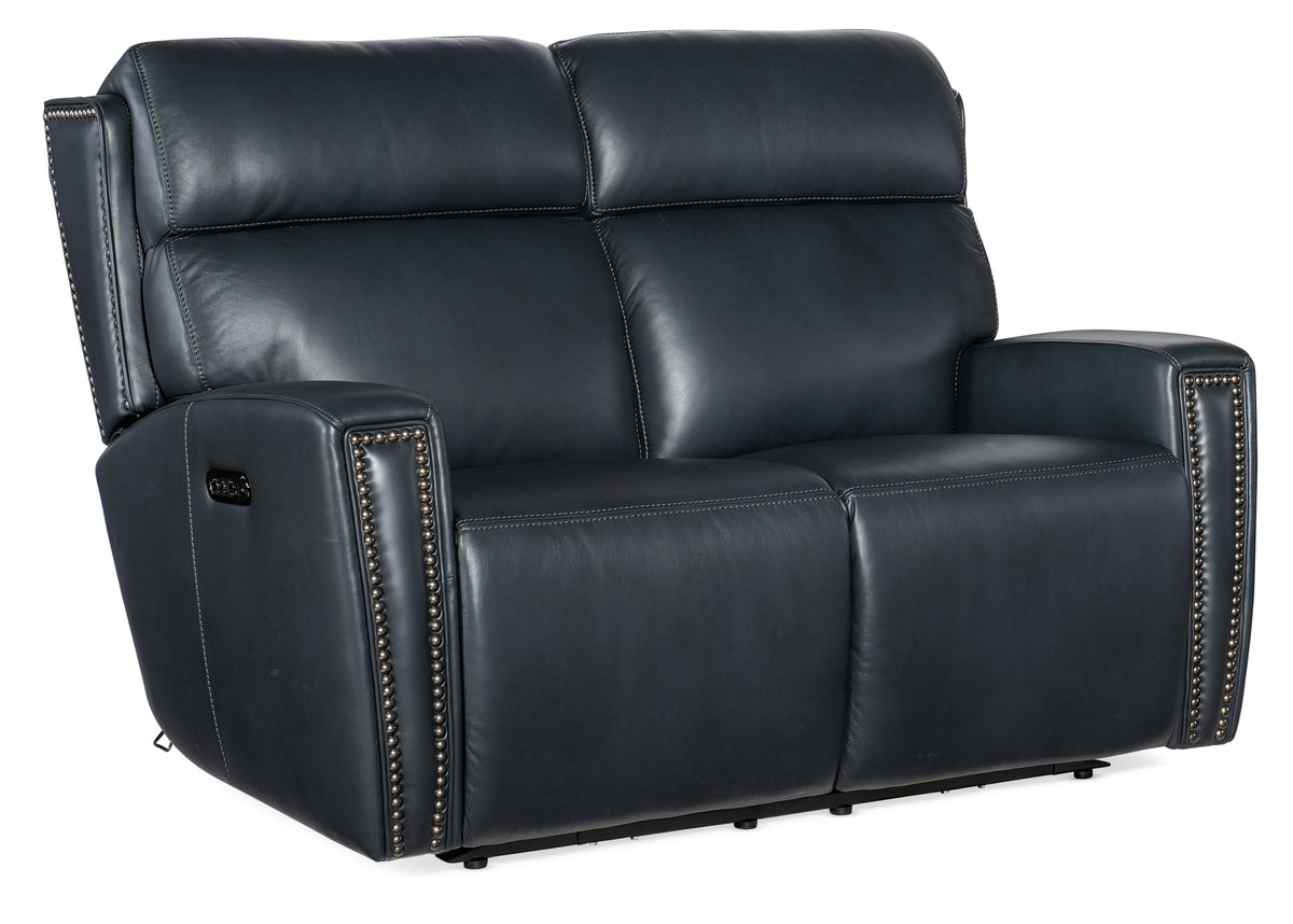 a black leather couch with a white background