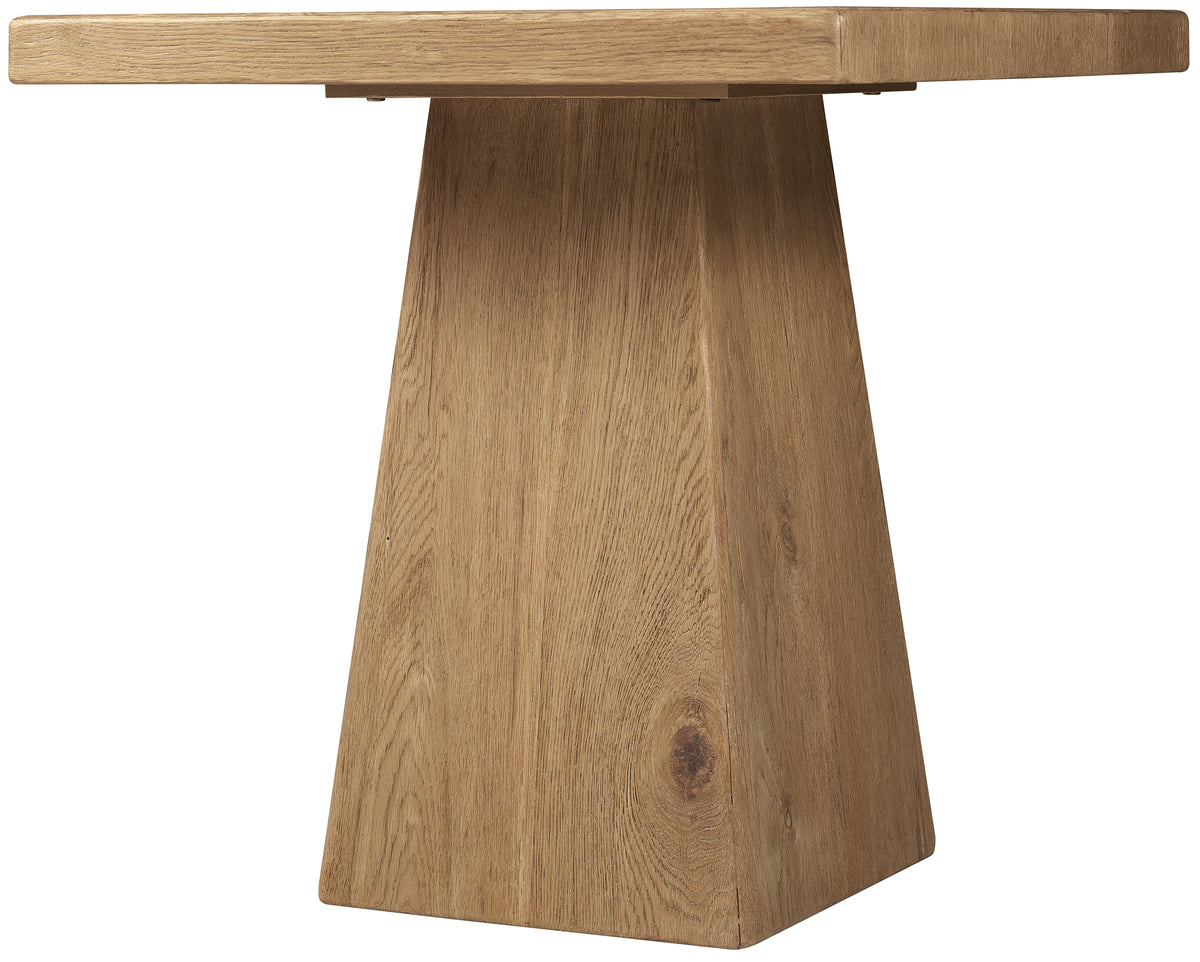 a wooden table with a white background