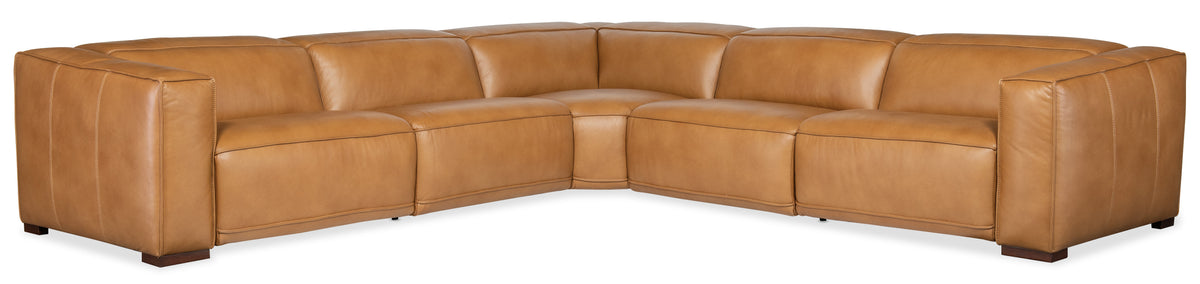 a brown leather couch with a white background