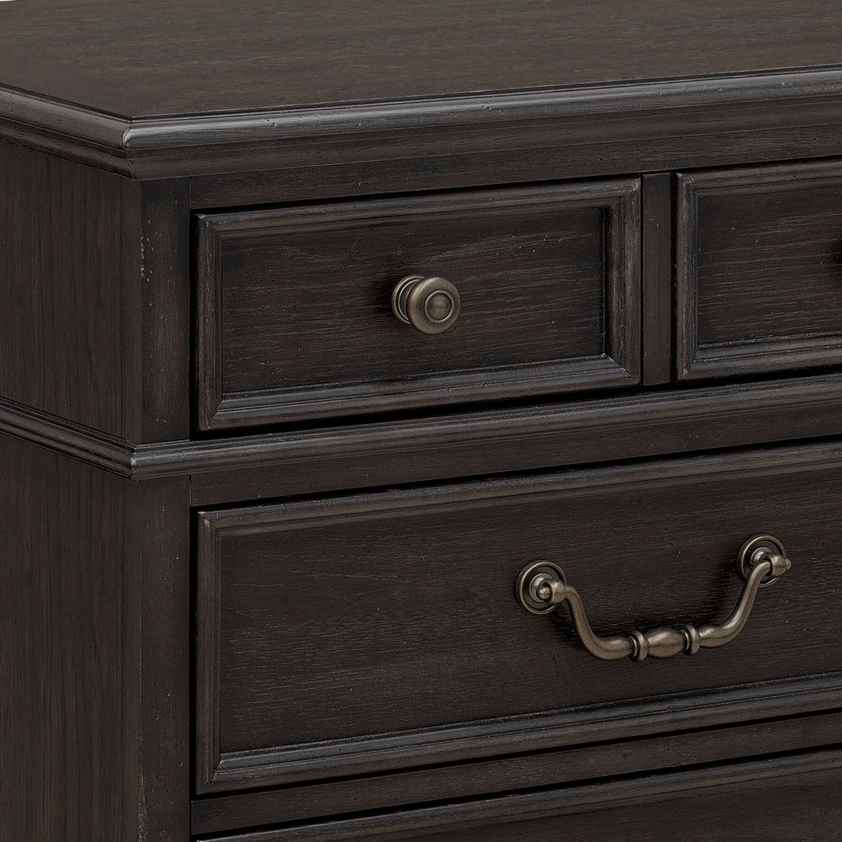 a close up of a dresser