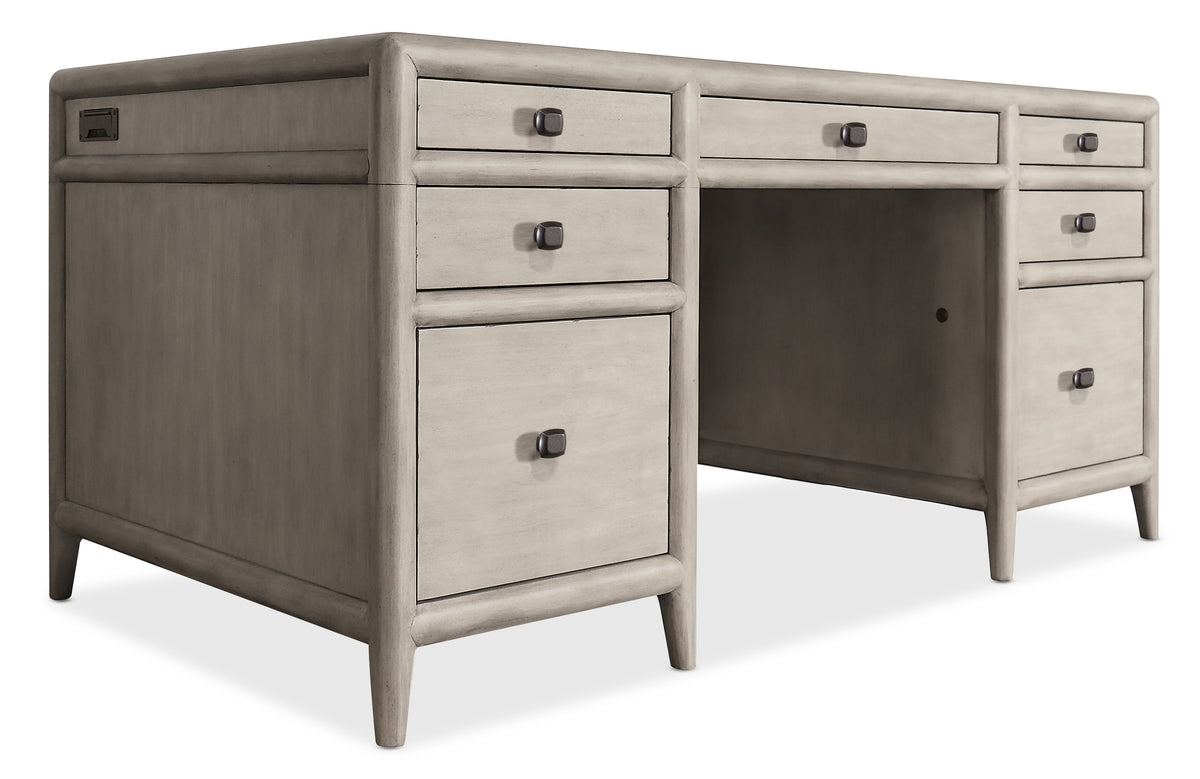 a desk with drawers on top