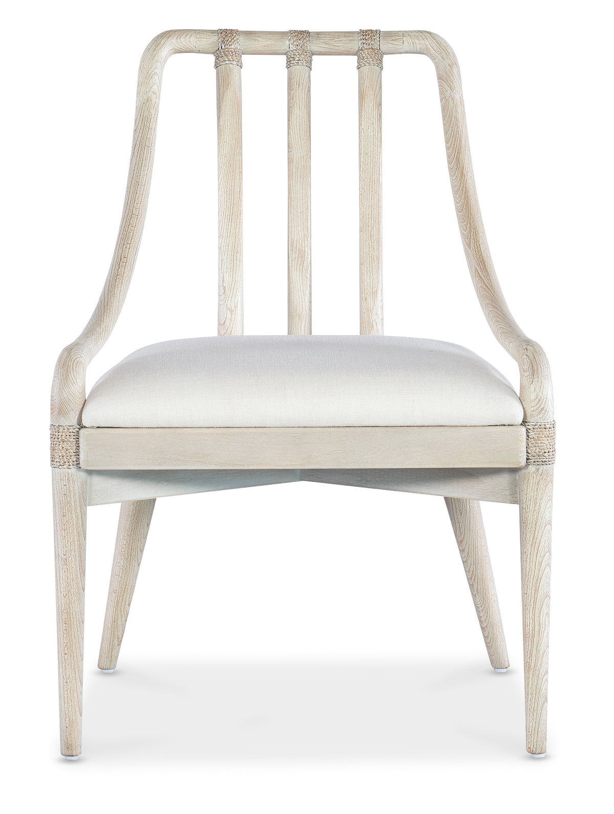 a white chair with a cushion