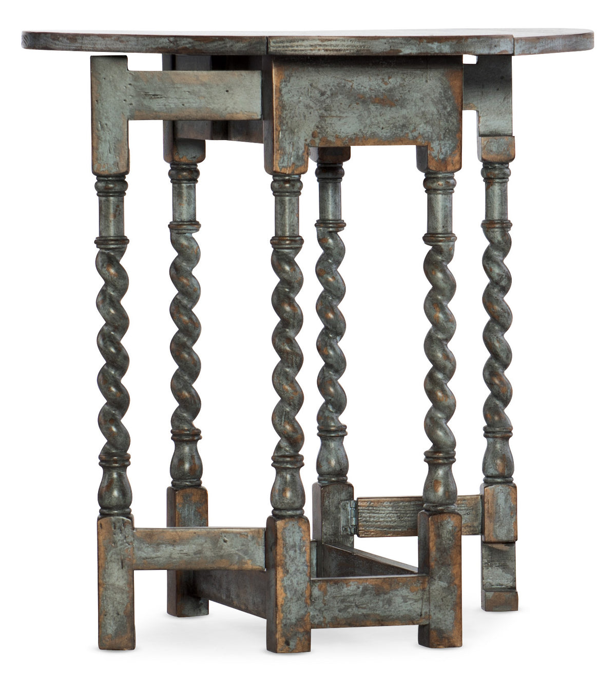 a table with a round top