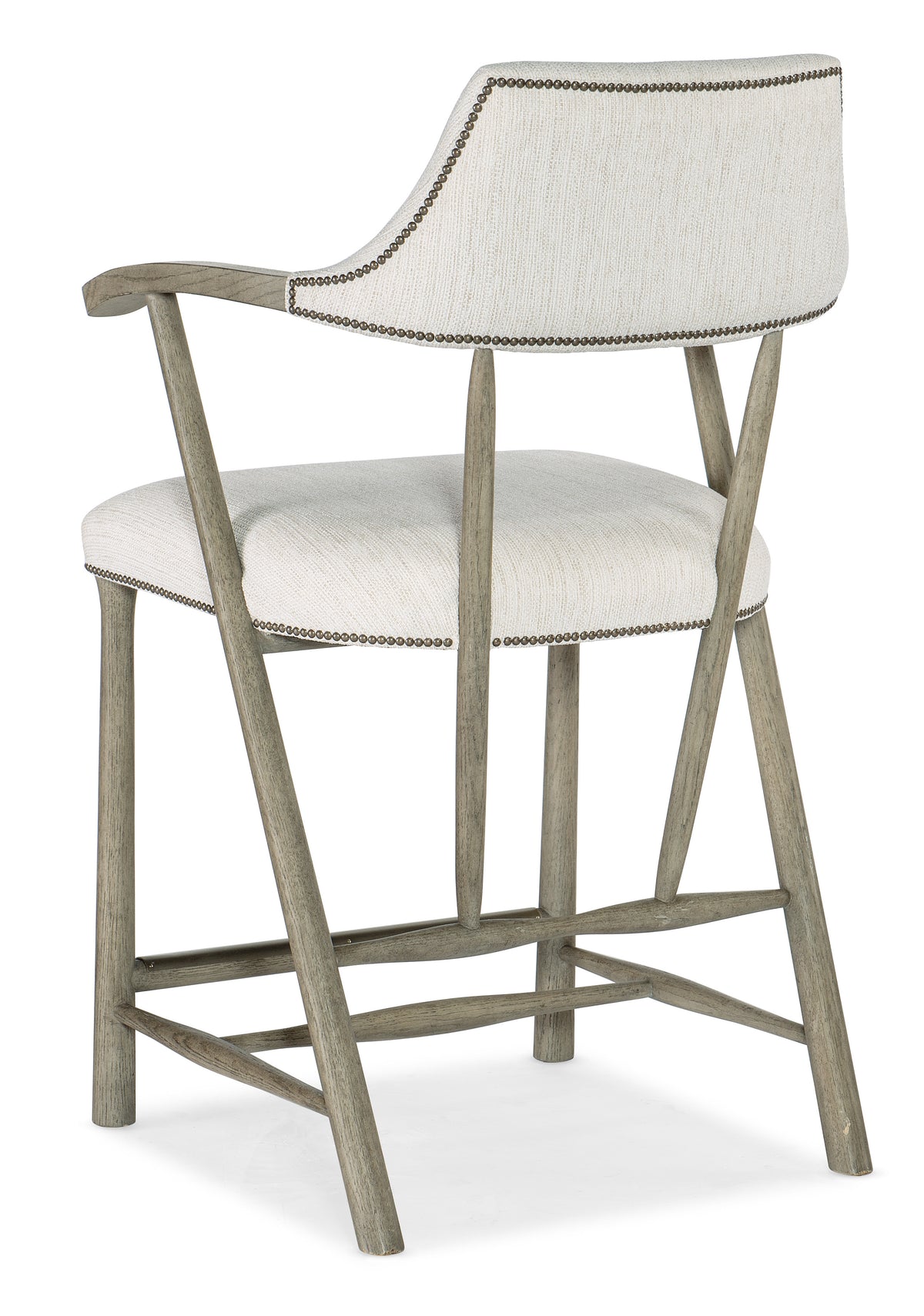 a chair with a white cushion