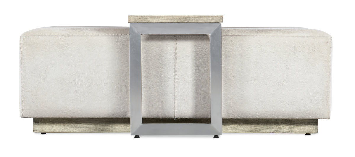 a silver and wood frame