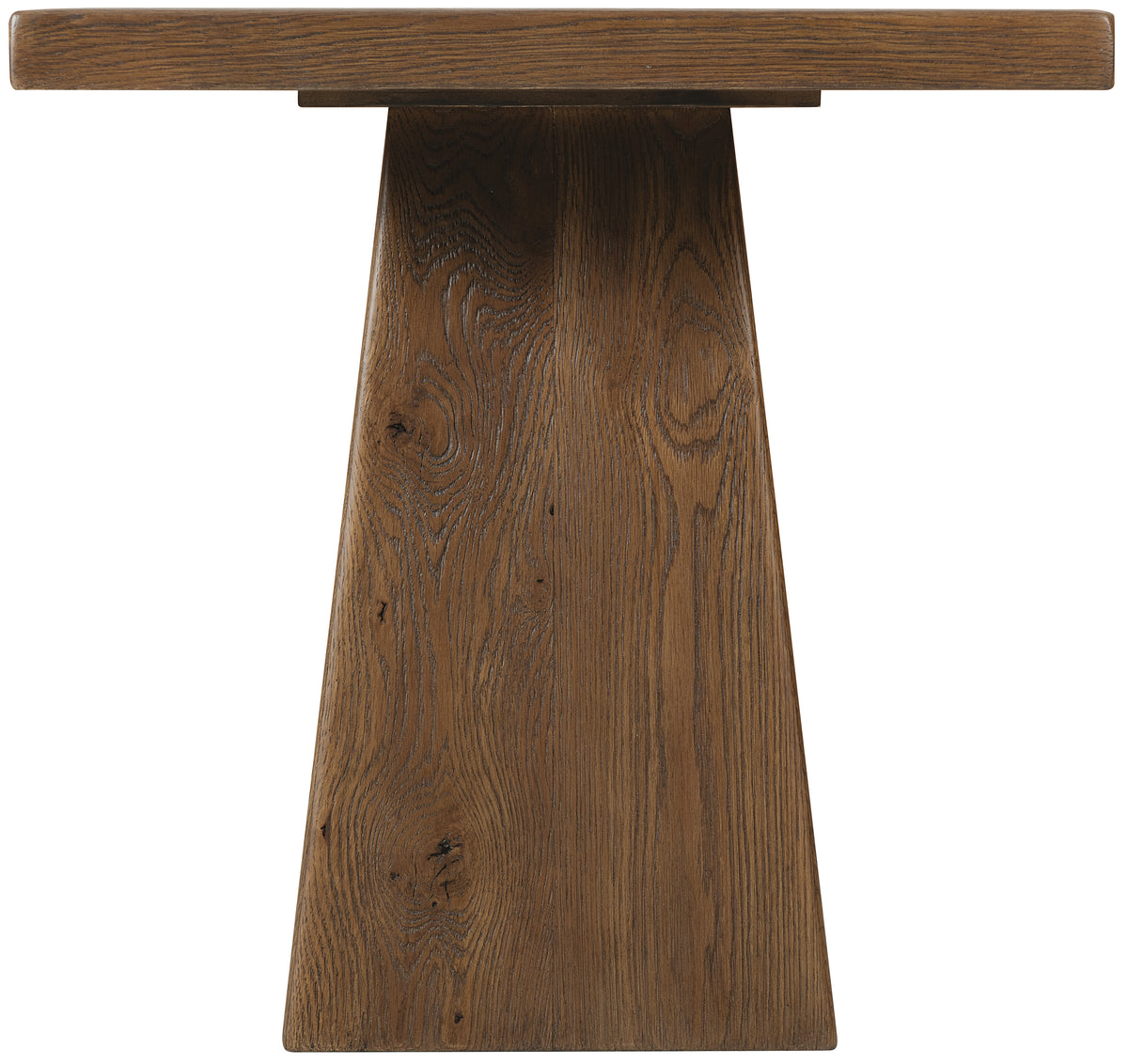 a wooden table with a rectangular top