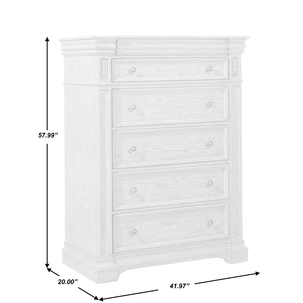 a tall dresser with size charts