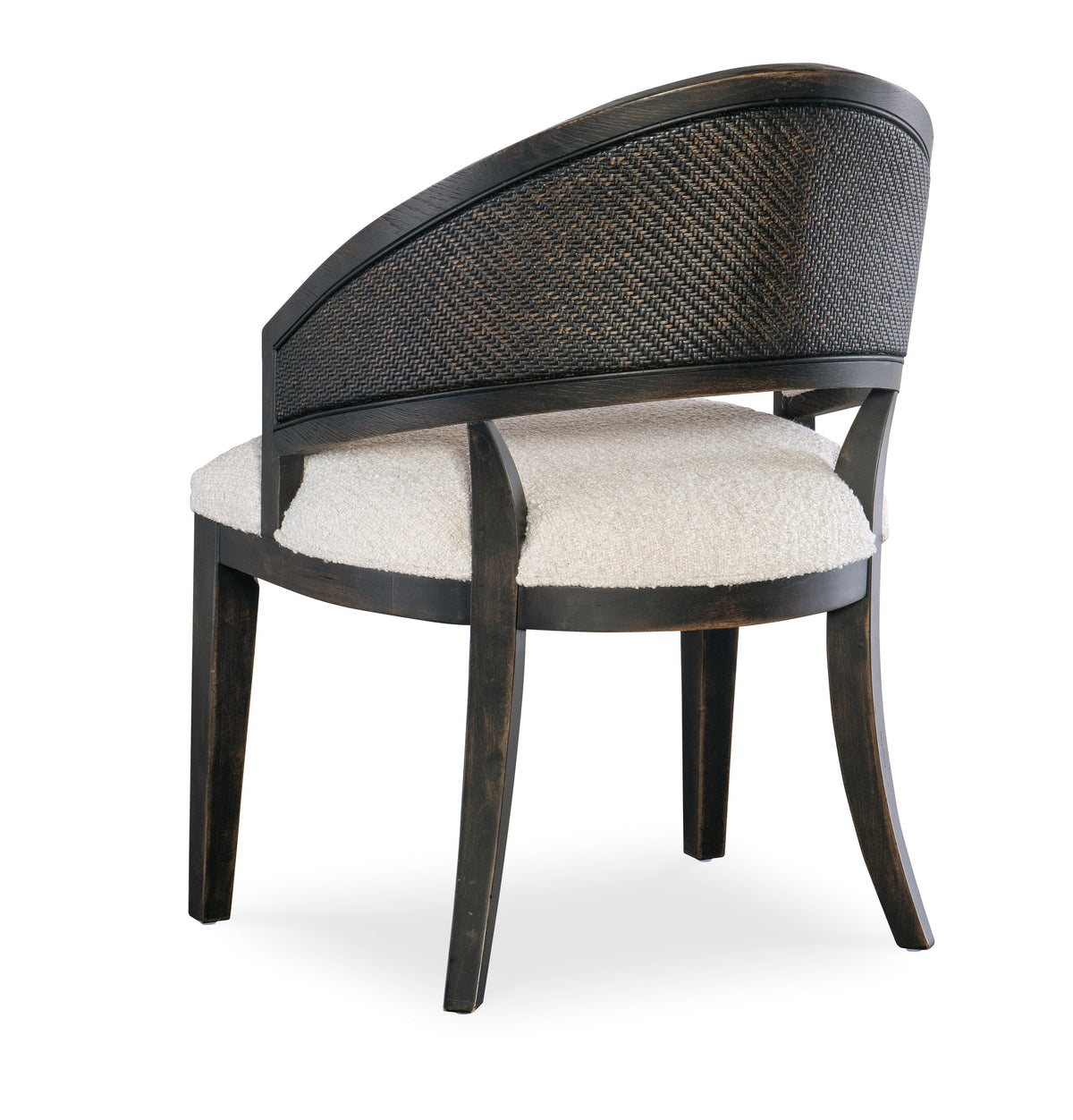 a chair with a white cushion
