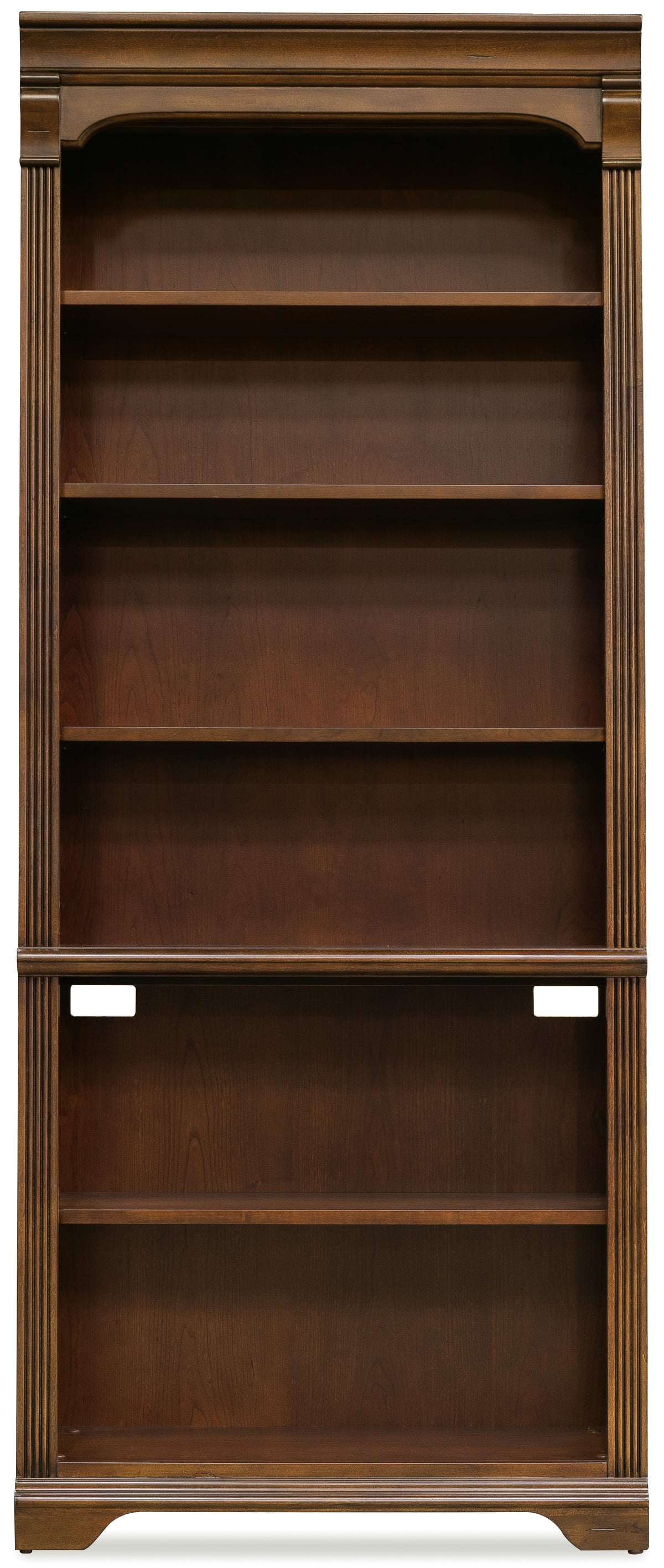 a wooden shelf with a few shelves