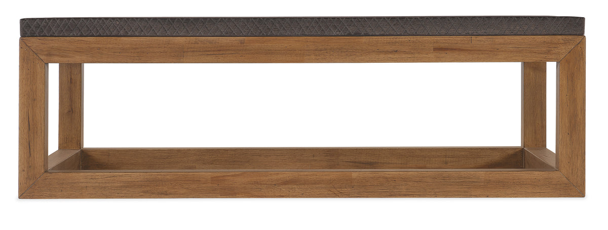 a wooden frame with a metal border