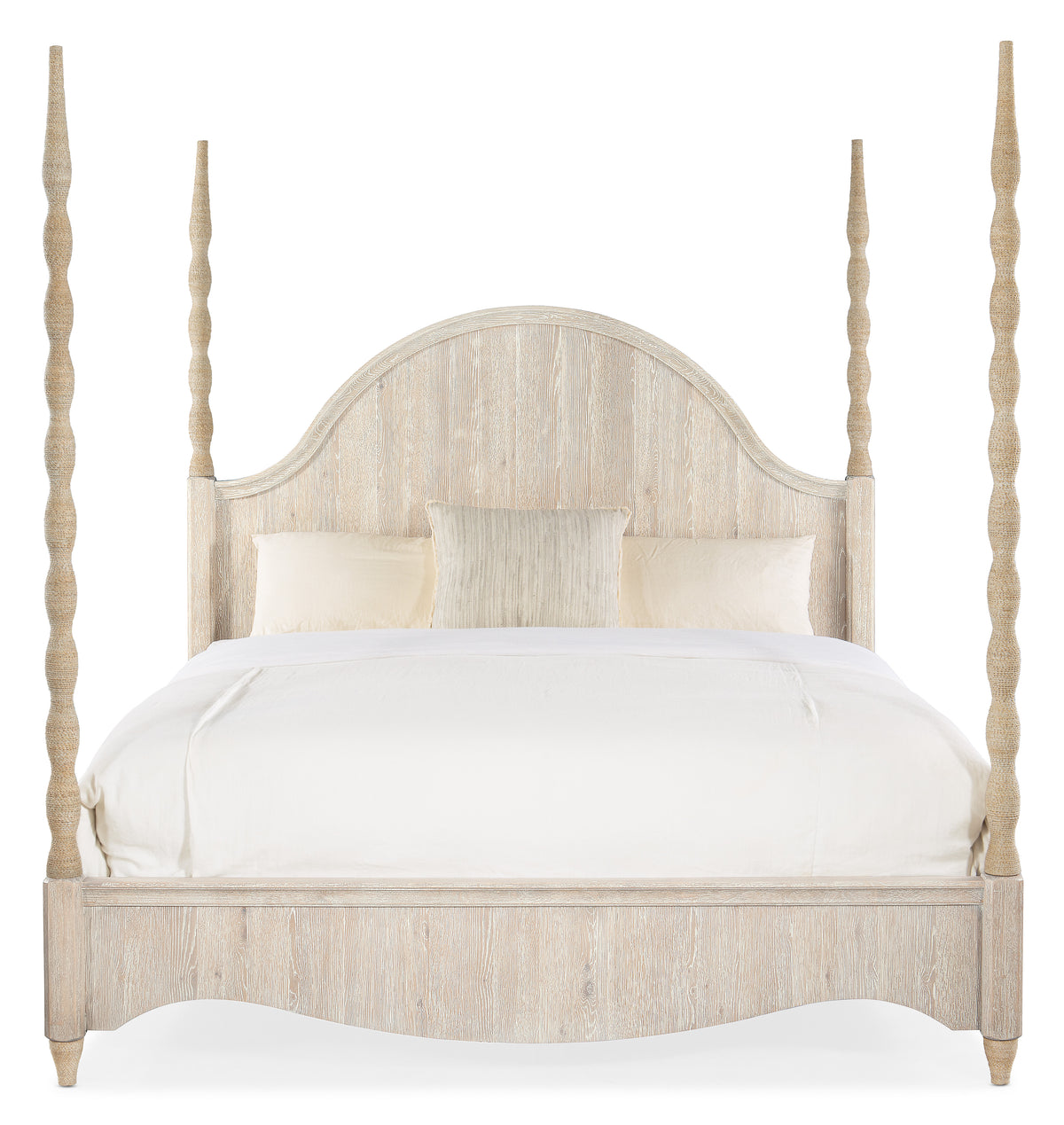 a bed with four posts