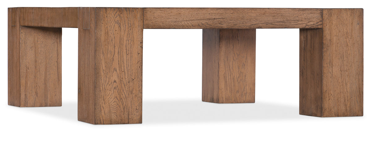 a wooden table with a rectangular top