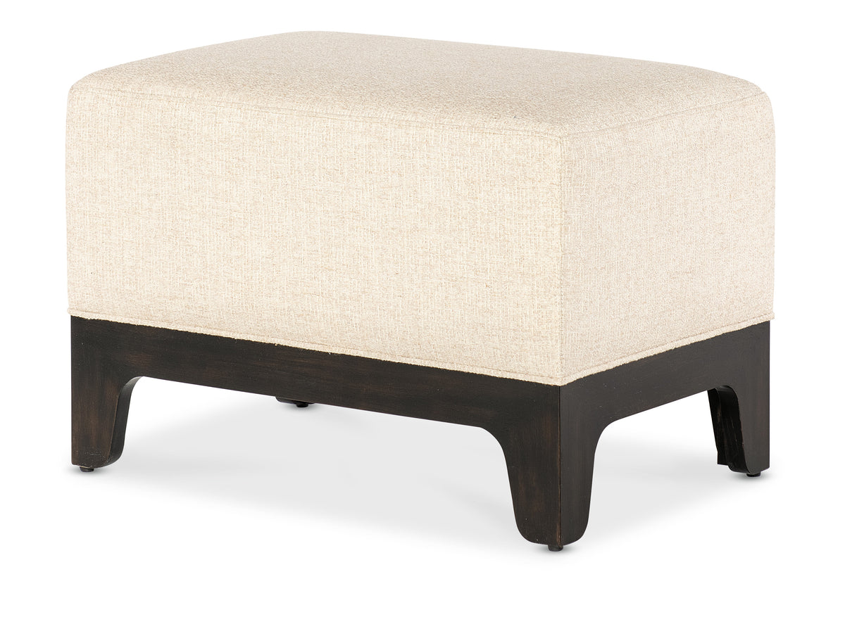 a white and black ottoman