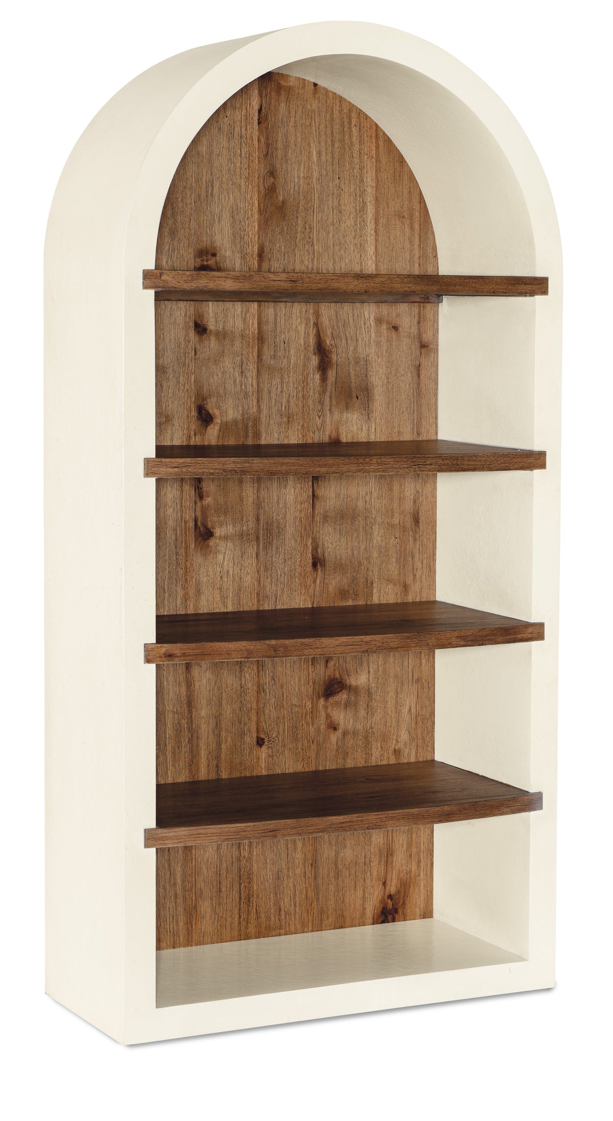 a white and brown shelf