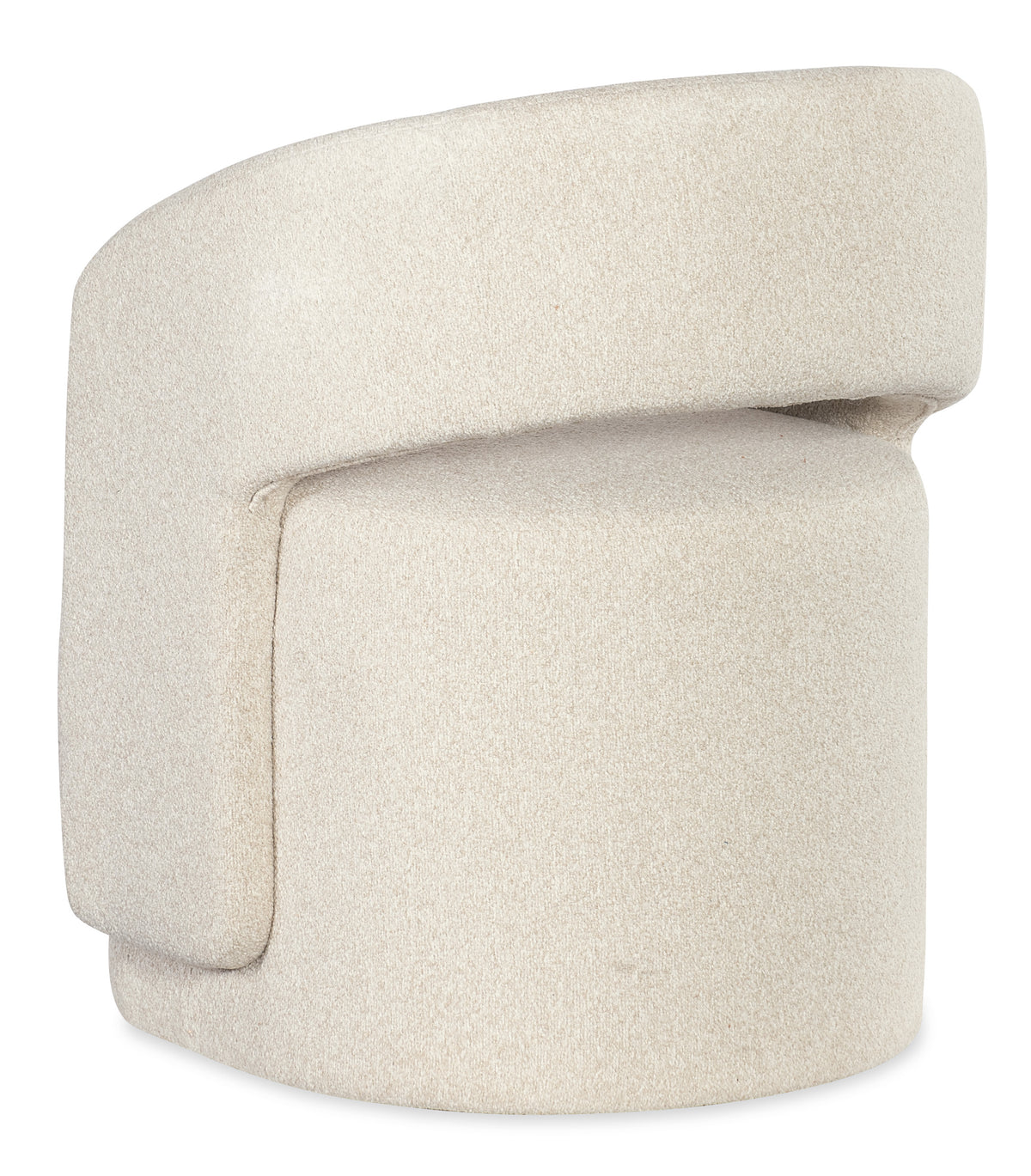a white chair with a curved top