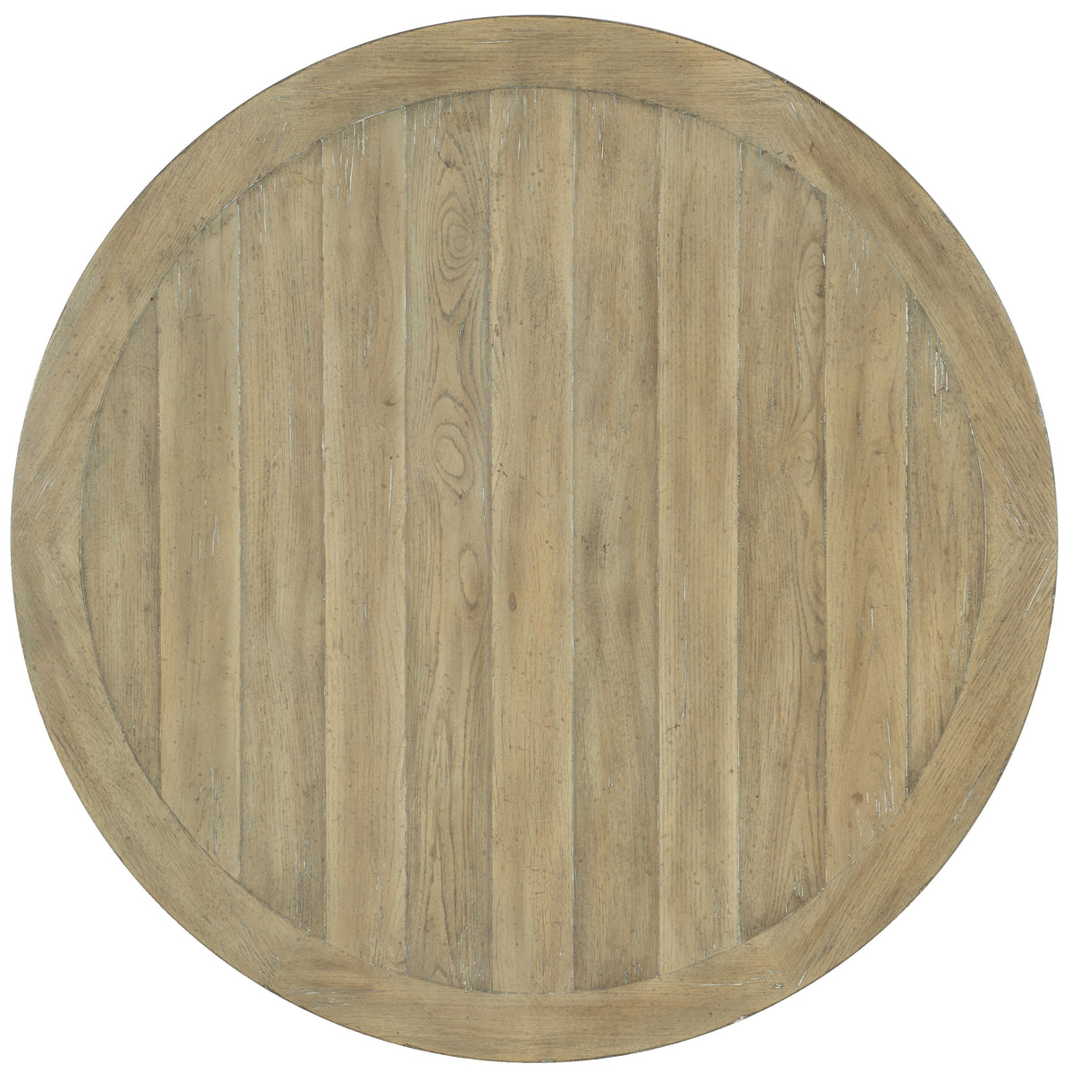 a circular wood surface with a white background