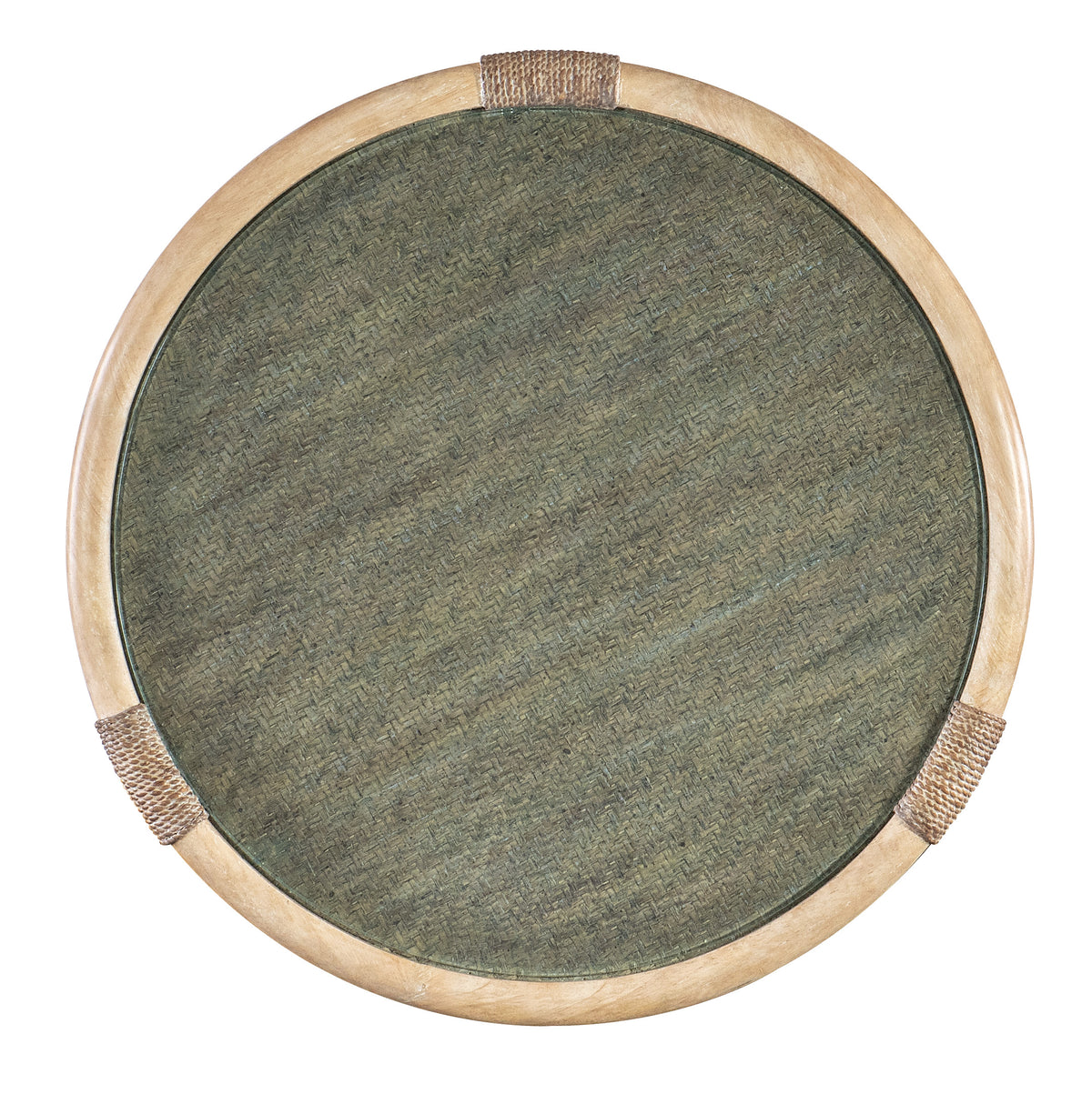 a circular object with a wooden frame