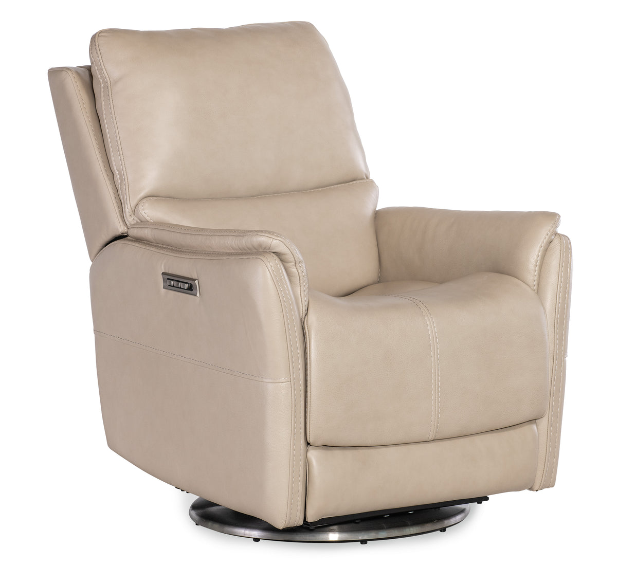 a white leather recliner chair