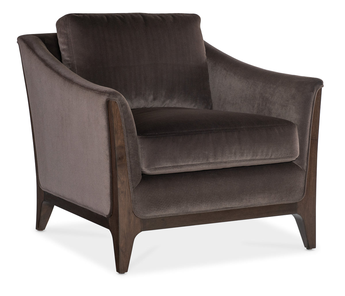 a brown chair with wooden legs