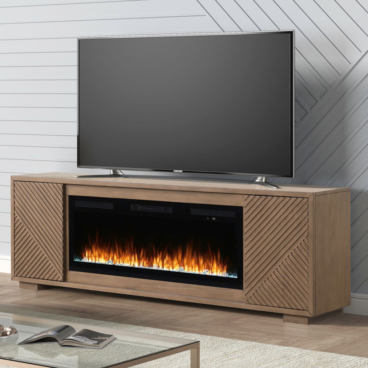 FIRE-BOX-214-84FTS - 214 84 Inch Console w/ Fire FTS - Liberty Furniture