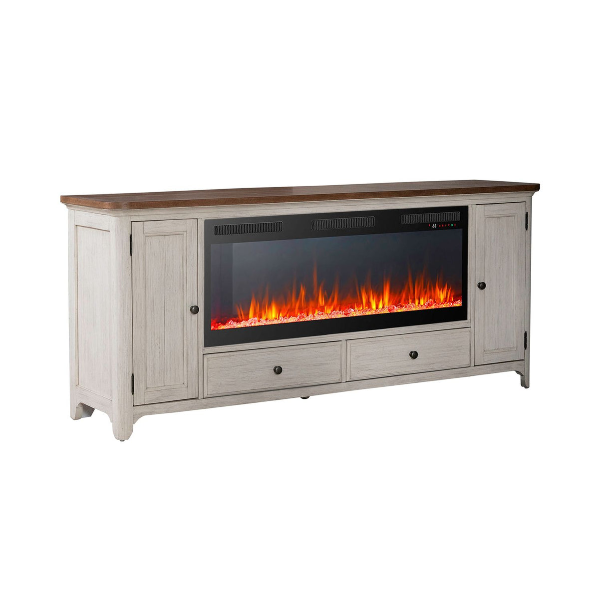 FIRE-BOX-652-80FTS - 652 80 Inch Console w/ Fire FTS - Liberty Furniture