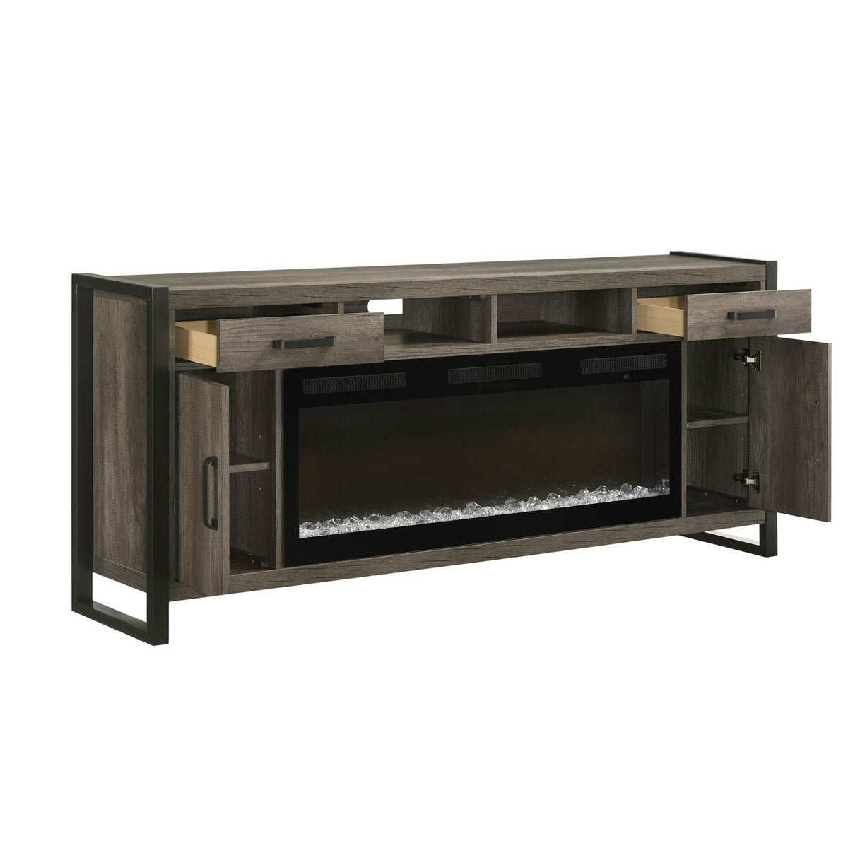 FIRE-BOX-686-78FTS - 686 78 Inch Console w/ Fire FTS - Liberty Furniture