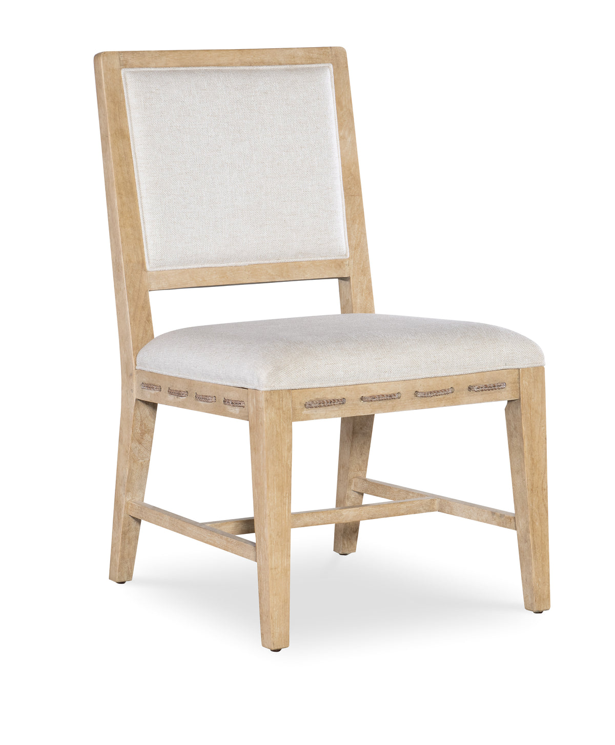 a chair with a white cushion