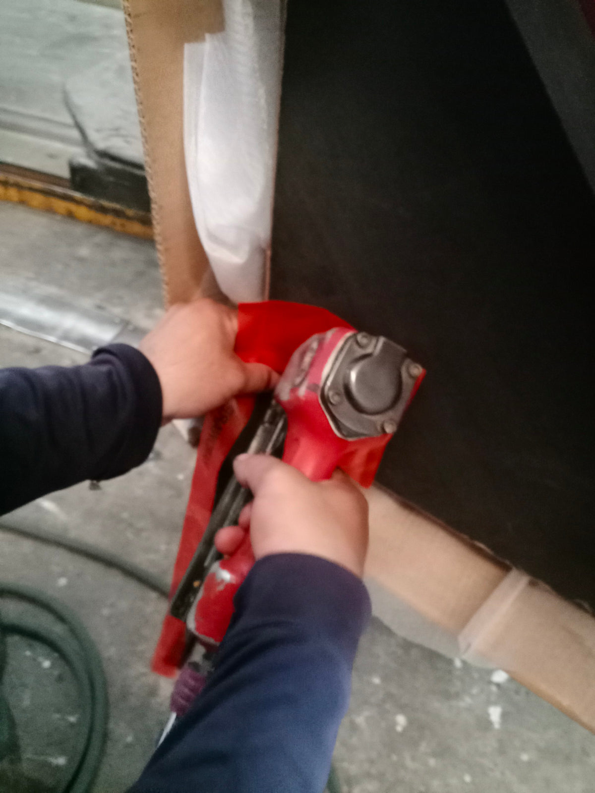 a person holding a tool