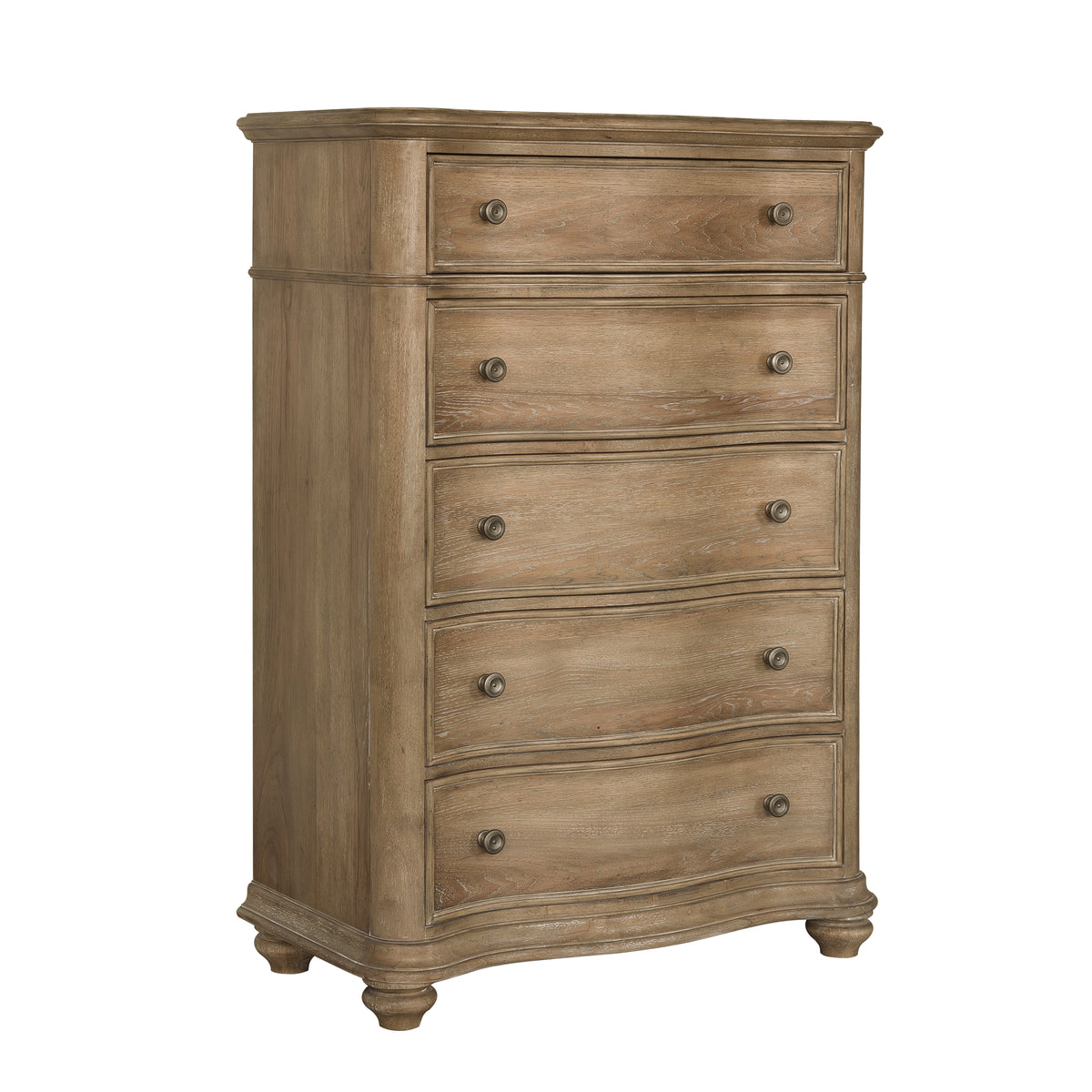 a wooden dresser with four drawers
