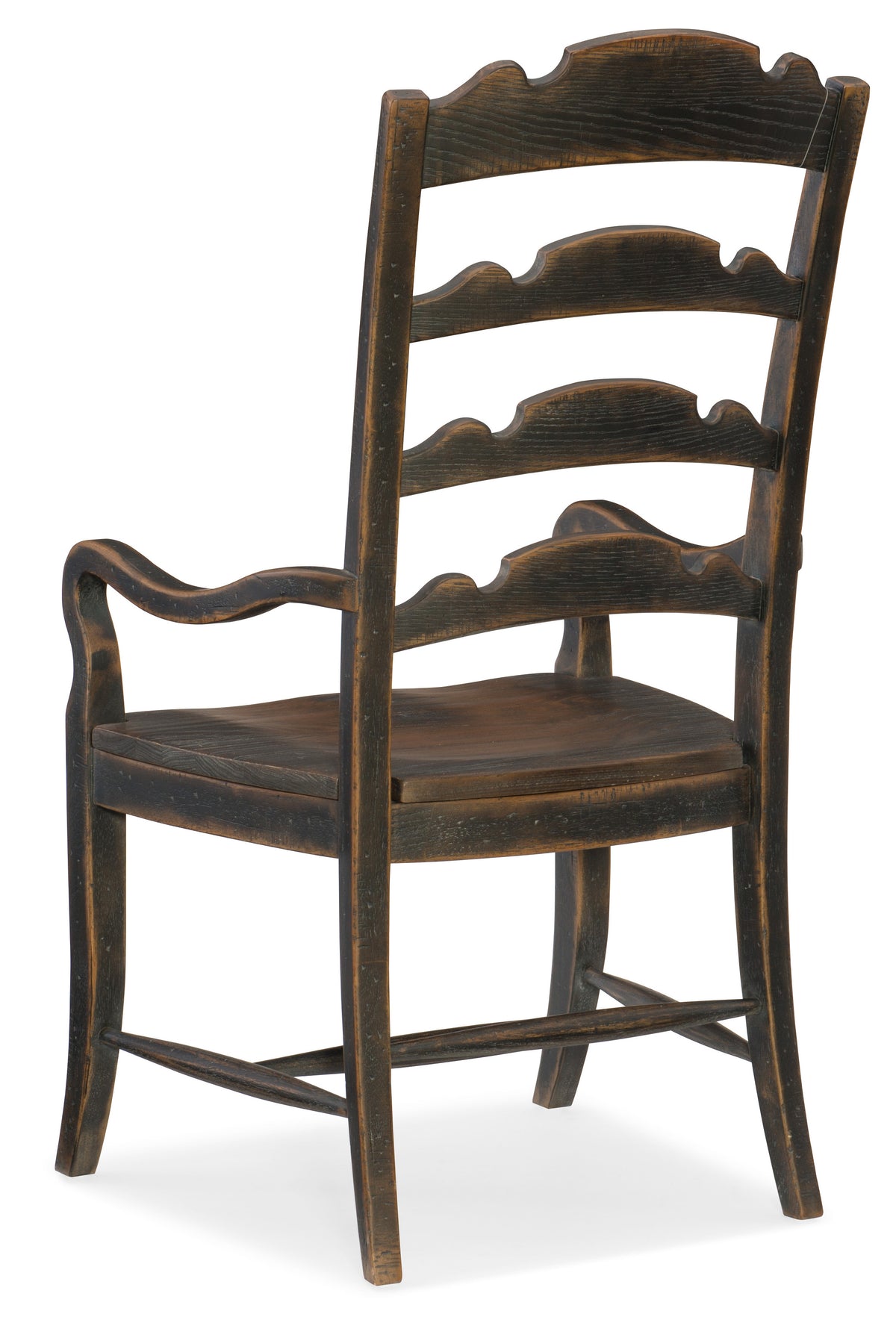 a wooden chair with a cushion