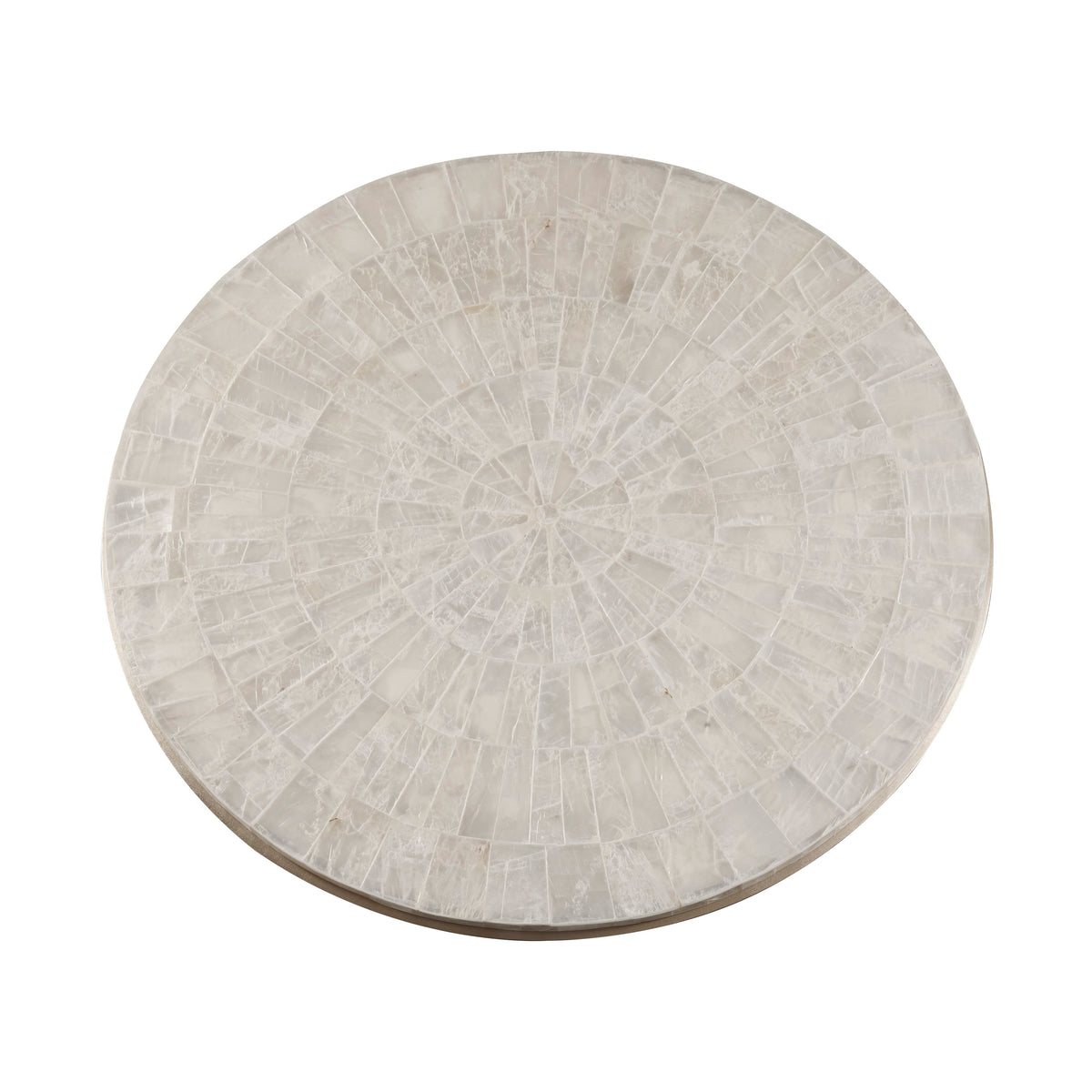 a circular white surface with a circular pattern