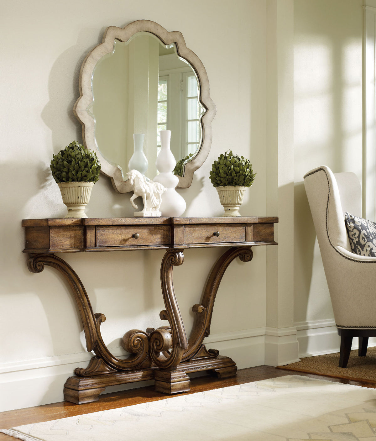 a mirror on a wall