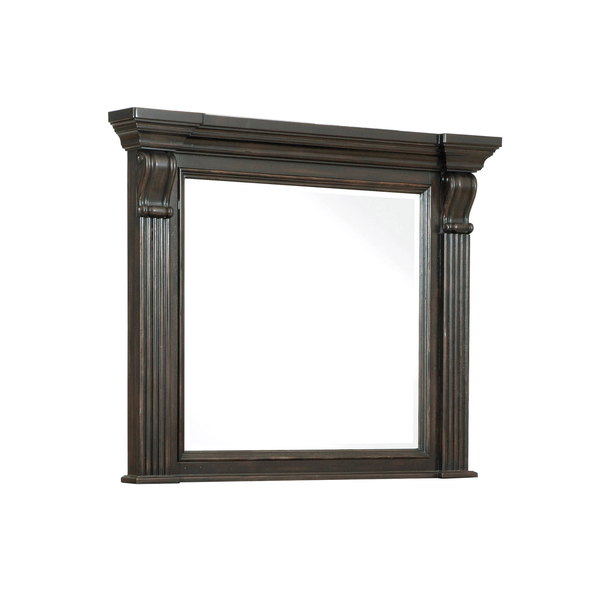 a mirror with a white background