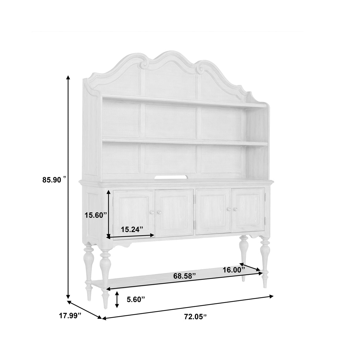 a white cabinet with a height of the size of it