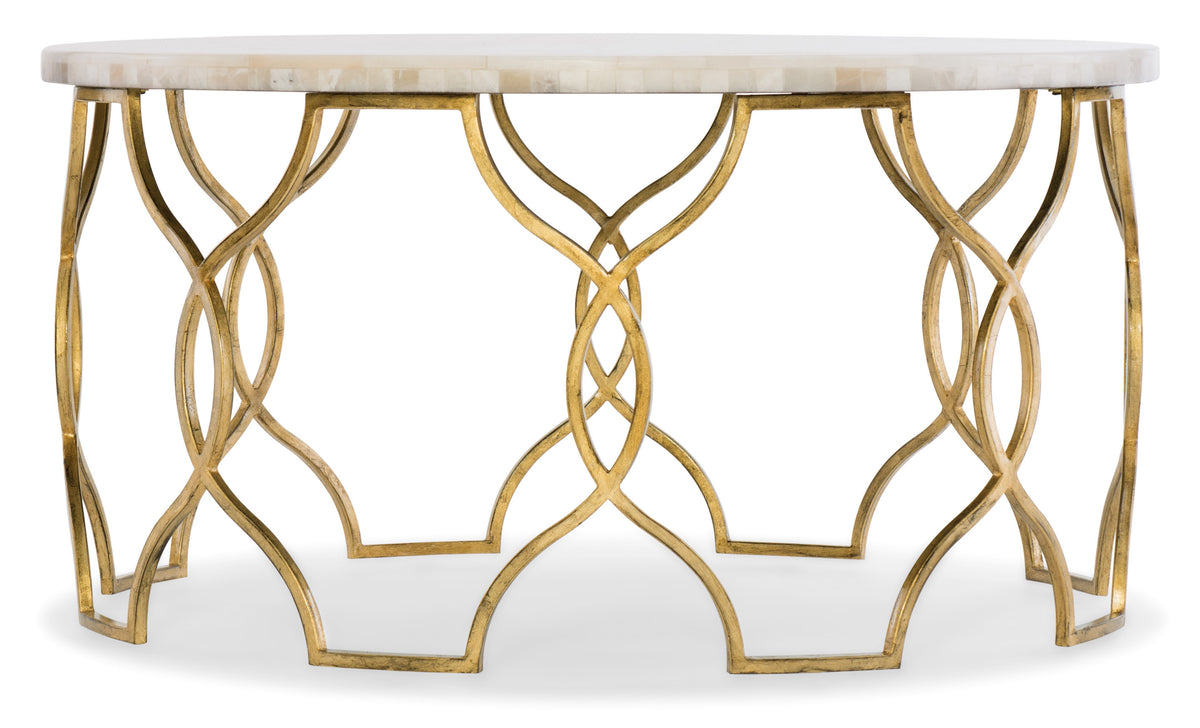 a gold and white table