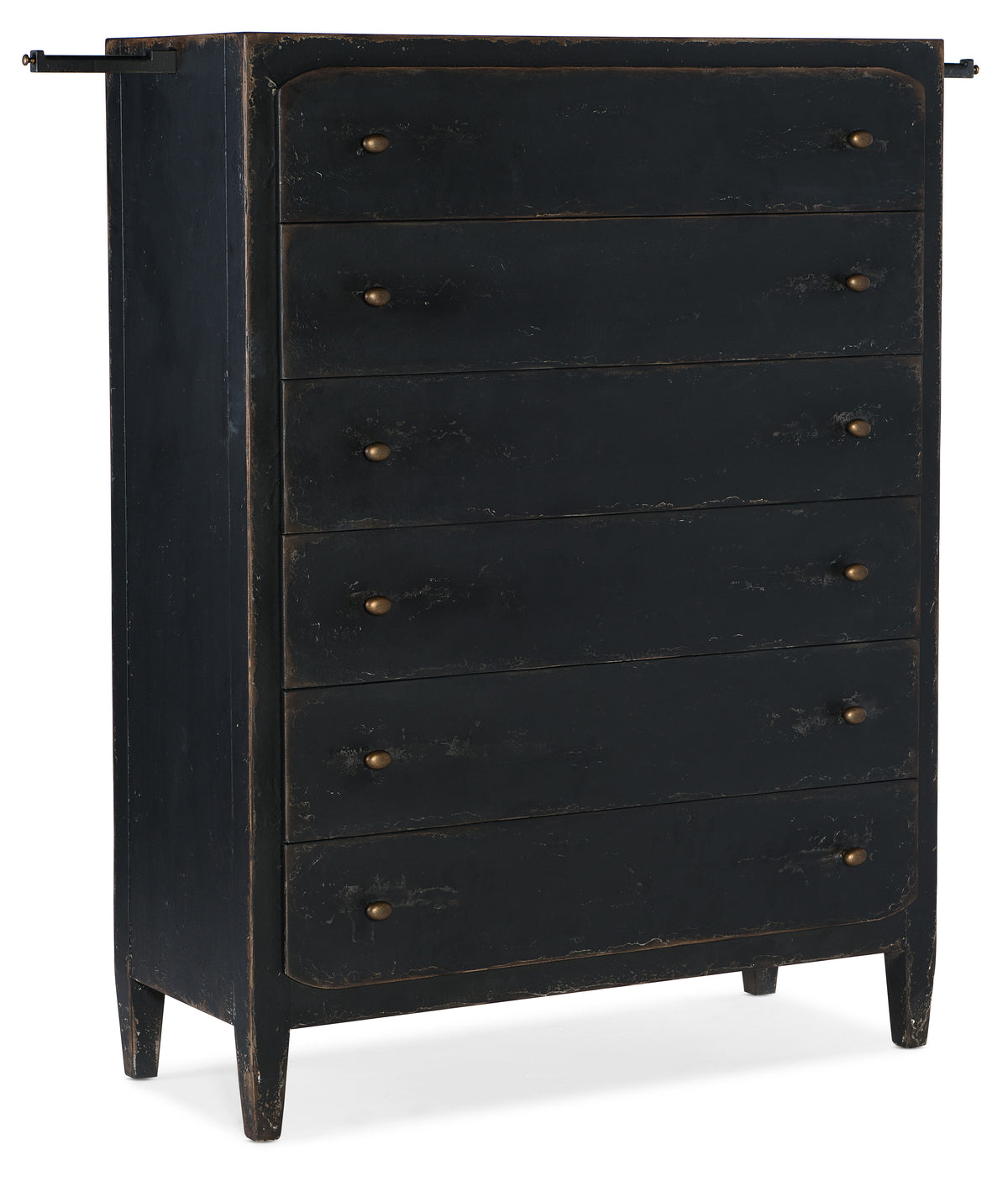 a black dresser with six drawers