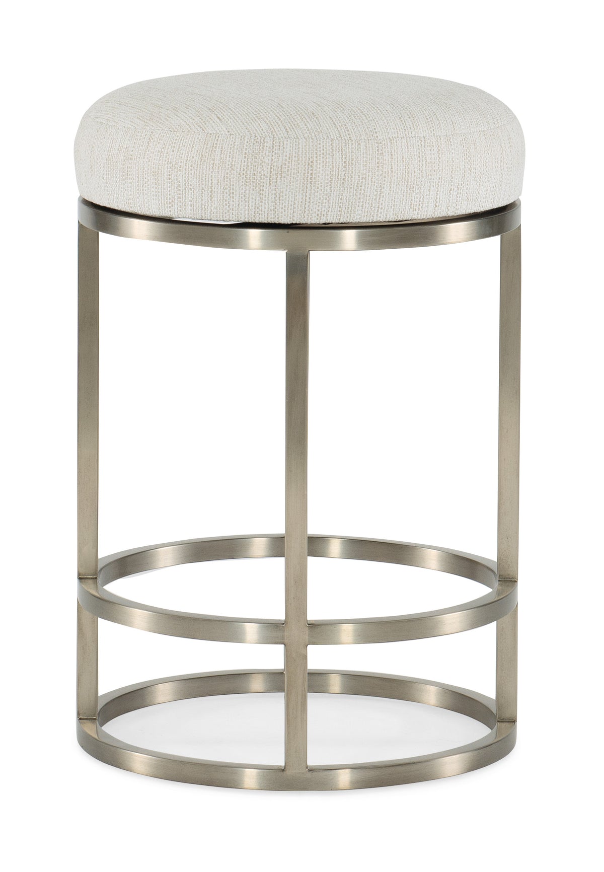 a stool with a white cushion