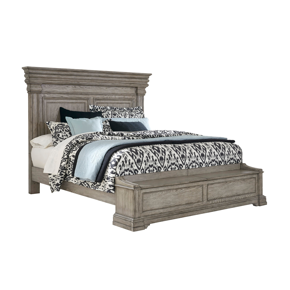 a bed with a white background
