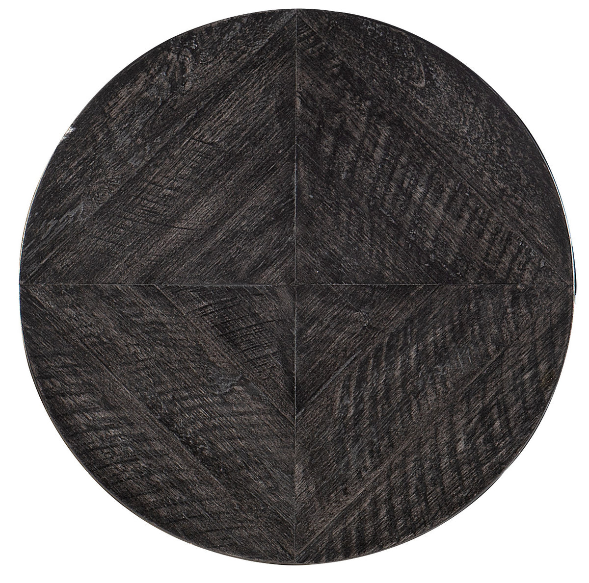 a black circular object with a cross pattern