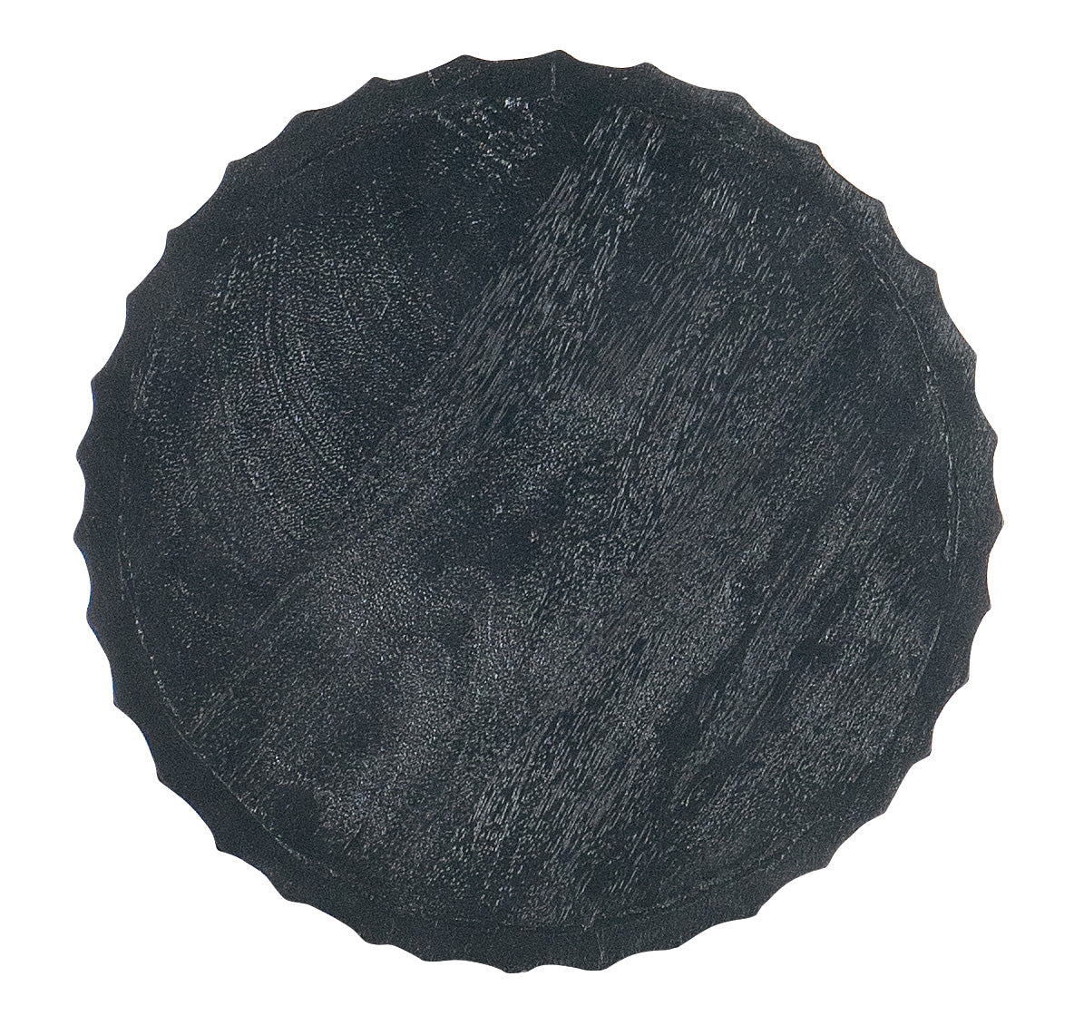 a black circle with a white background