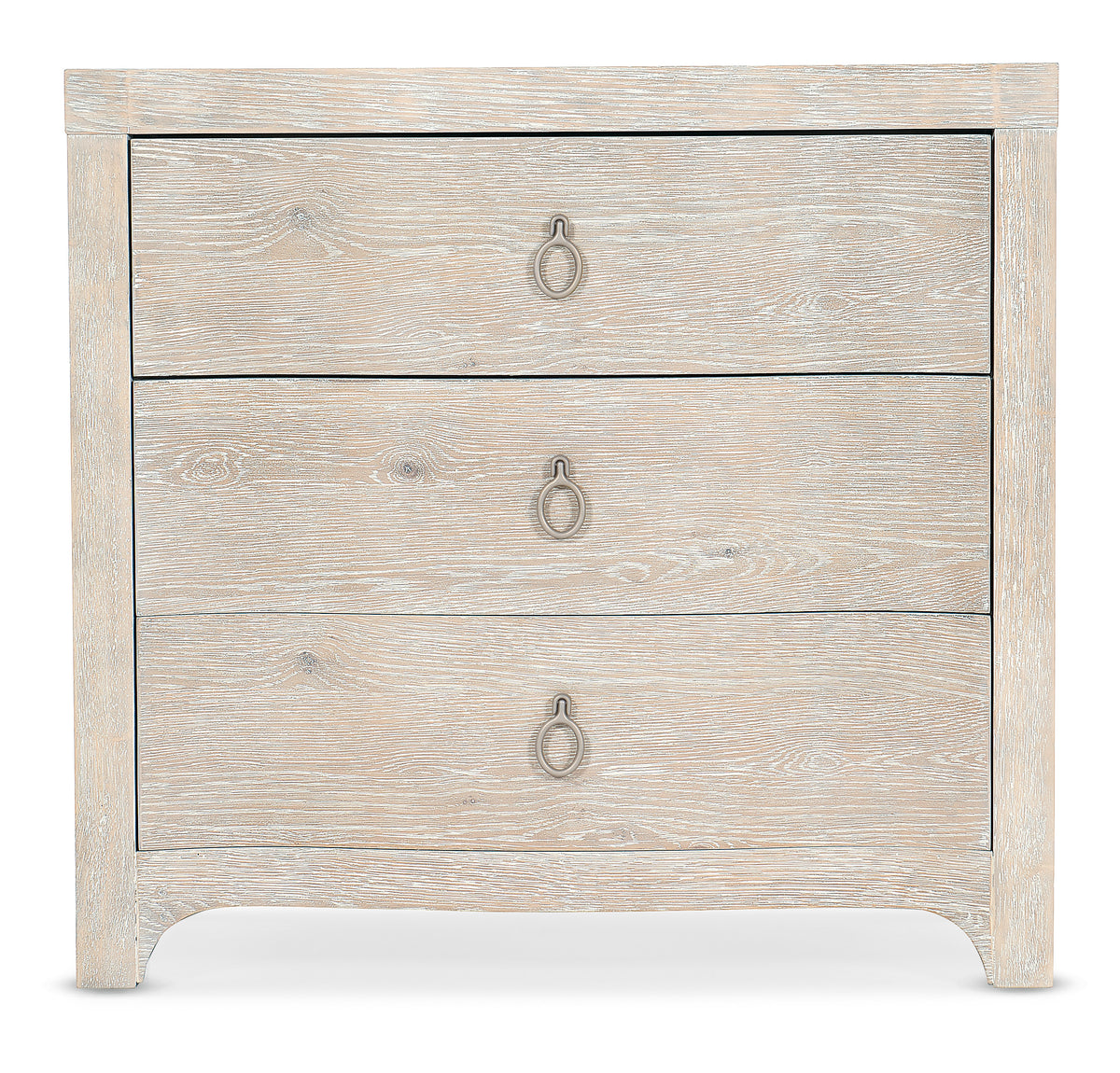 a white dresser with three drawers